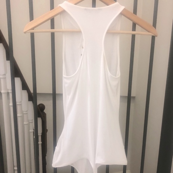 Guess White Bodysuit Criss Cross Keyhole Front - Picture 5 of 7